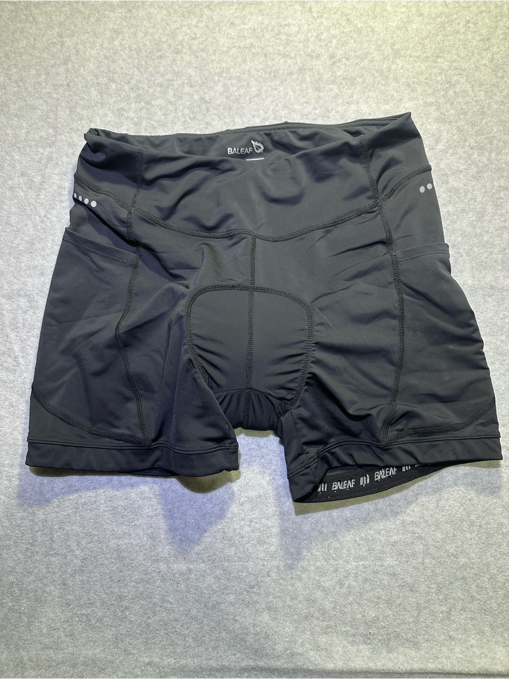 BALEAF Women’s XL Black Padded Cycling Bike Shorts Side Pockets